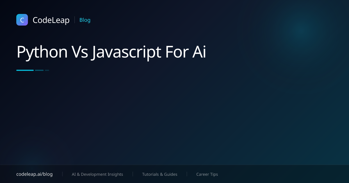 Python vs JavaScript pour le Developpement IA : Lequel Apprendre ...
